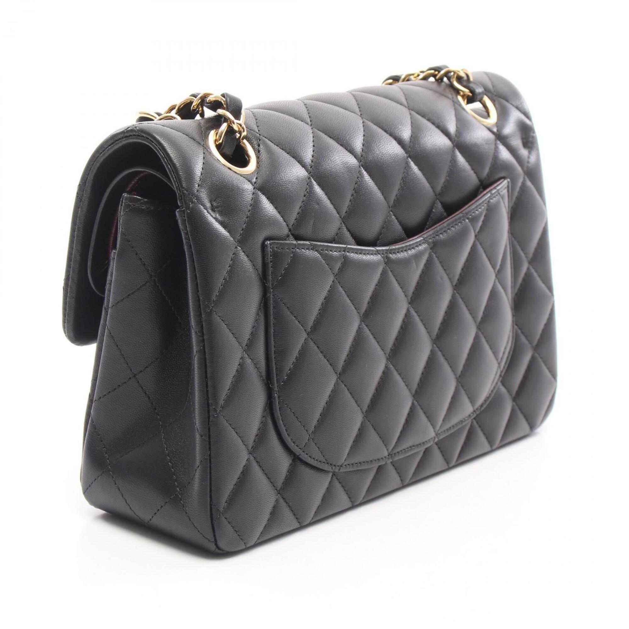 Chanel Black Leather Handbag Shoulder Bag (Pre-Owned)