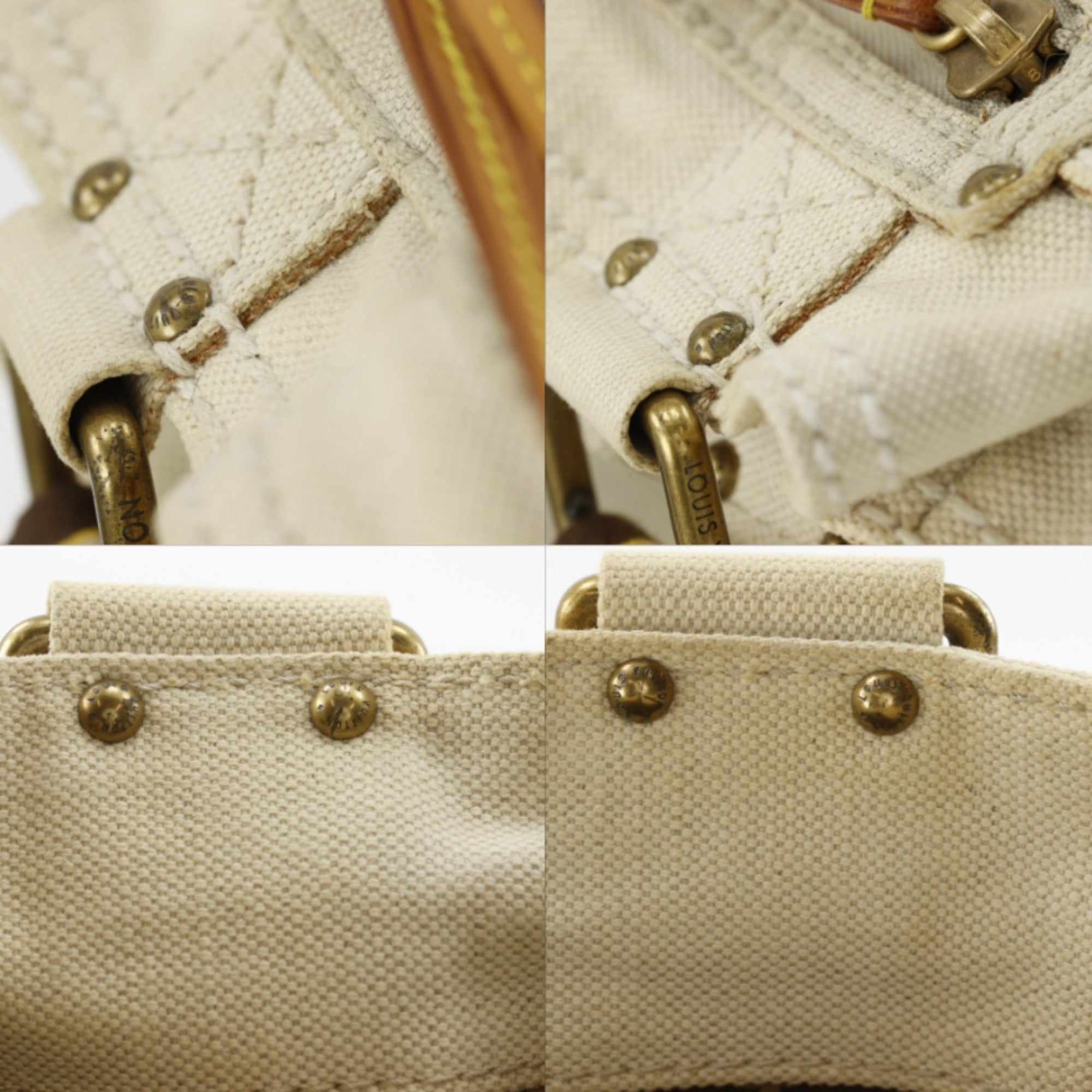 Louis Vuitton Beige Canvas Tote Bag (Pre-Owned)