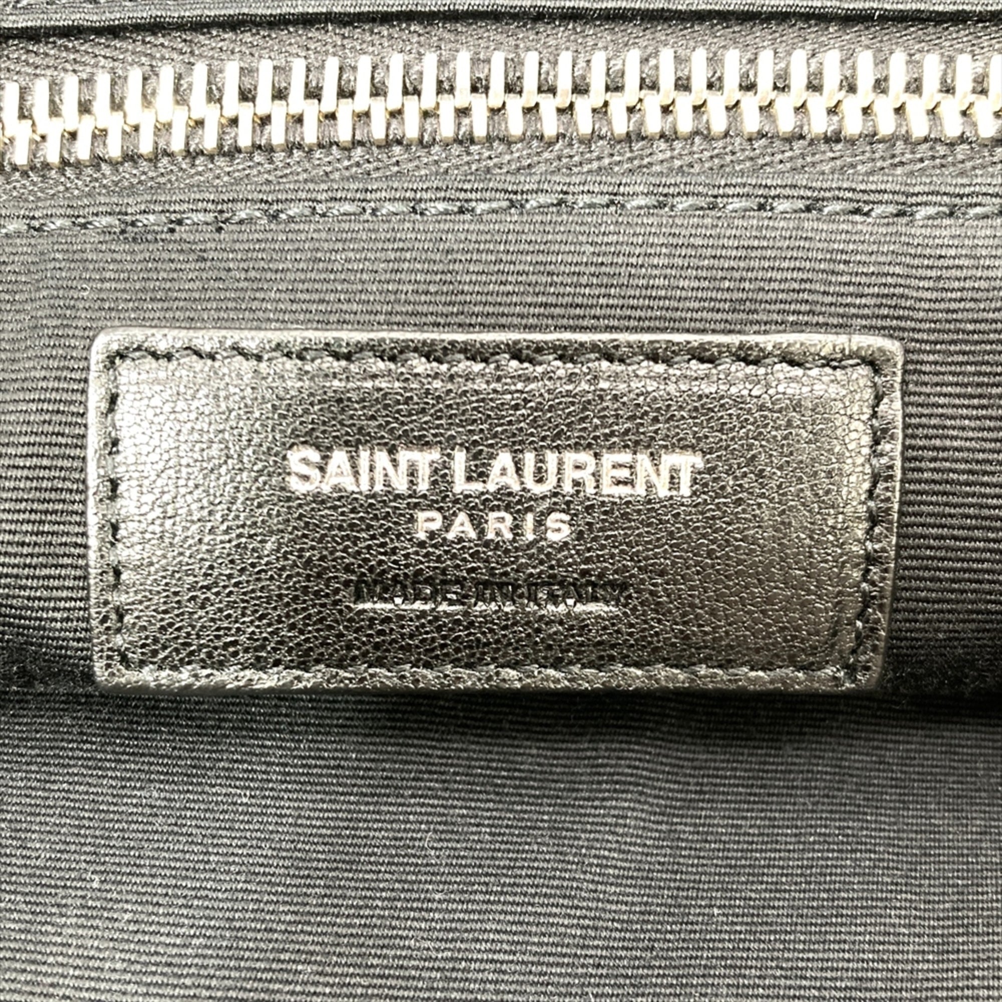 Saint Laurent Silver Cotton Leather Tote Bag (Pre-Owned)