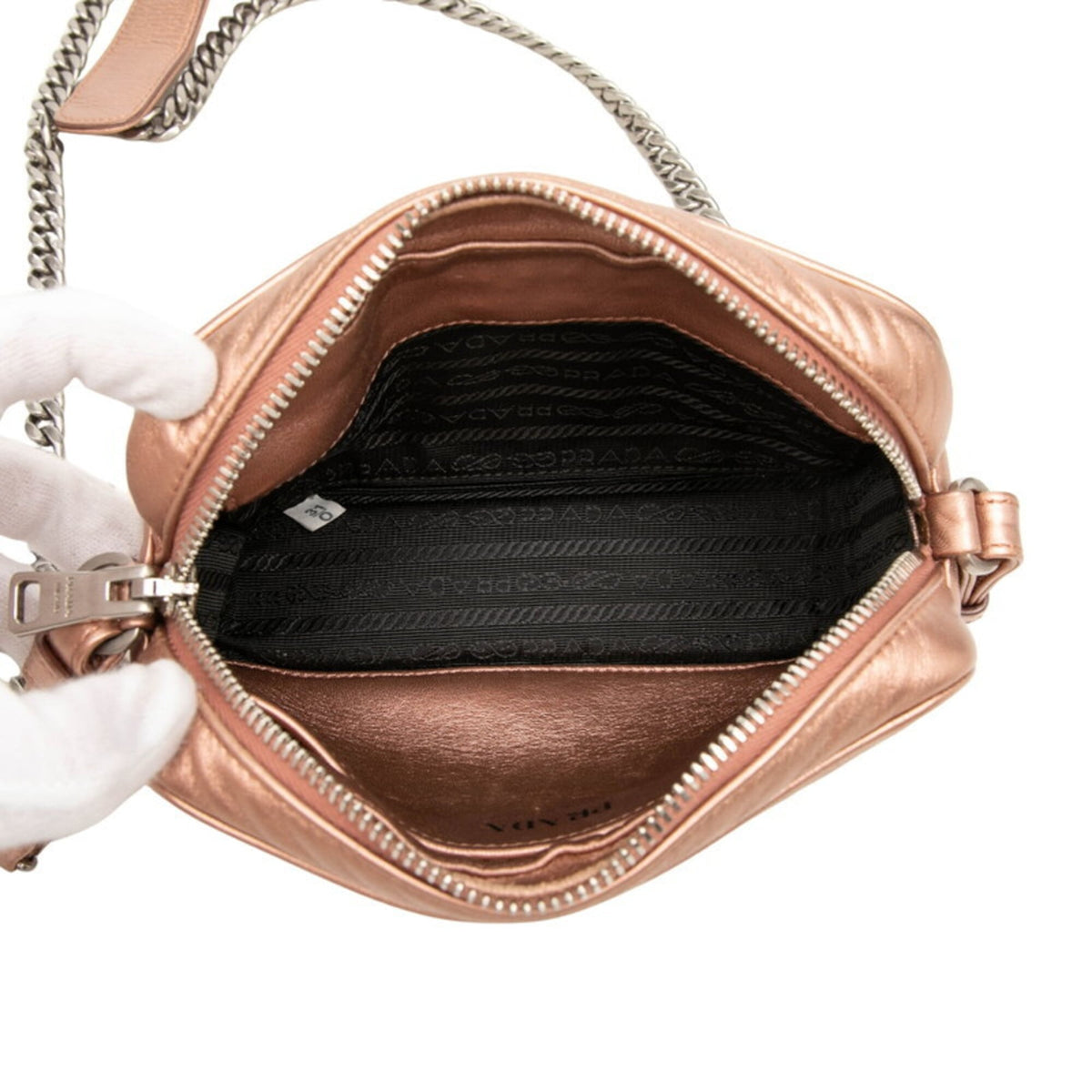 Prada Pink Leather Shoulder Bag (Pre-Owned)
