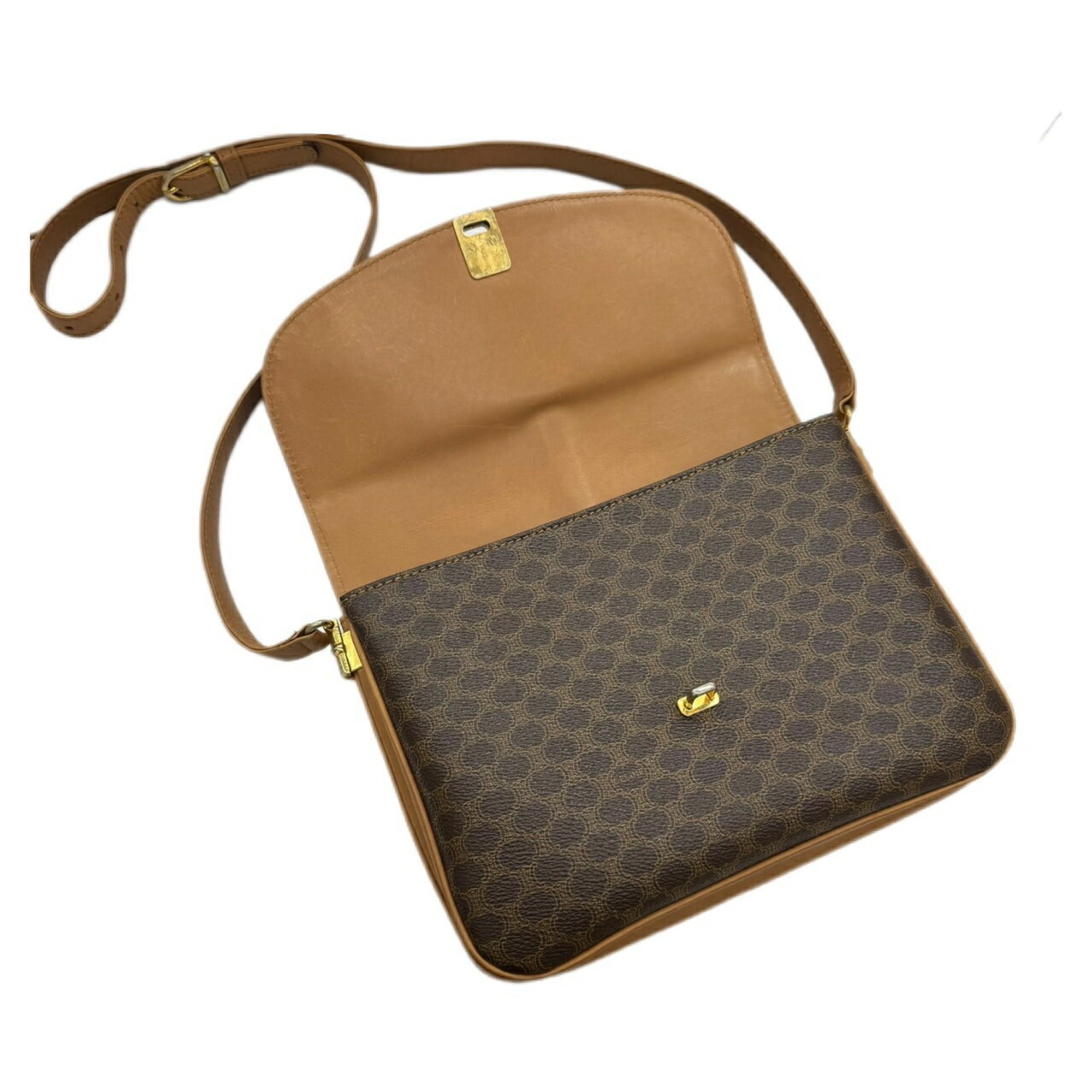 Celine Brown Pvc Shoulder Bag (Pre-Owned)