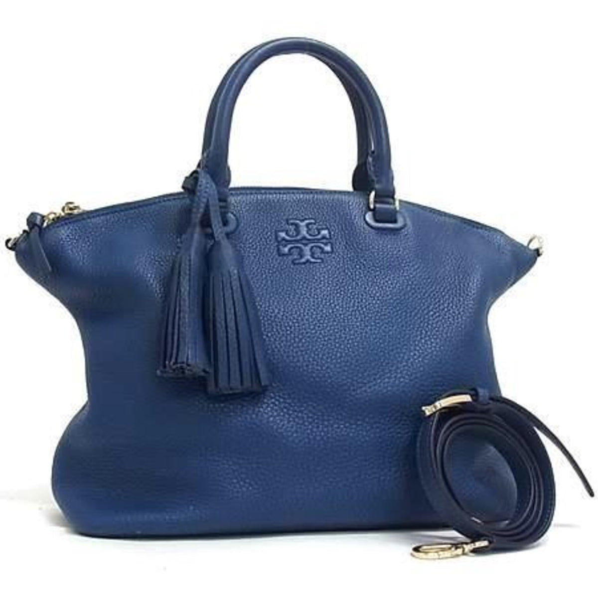 Tory Burch Blue Leather Handbag (Pre-Owned)