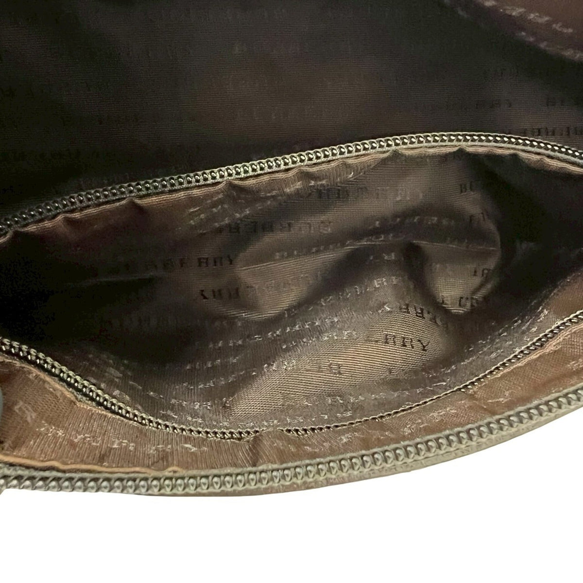 Burberry Beige Brown Pvc Leather Boston Bag Handbag (Pre-Owned)