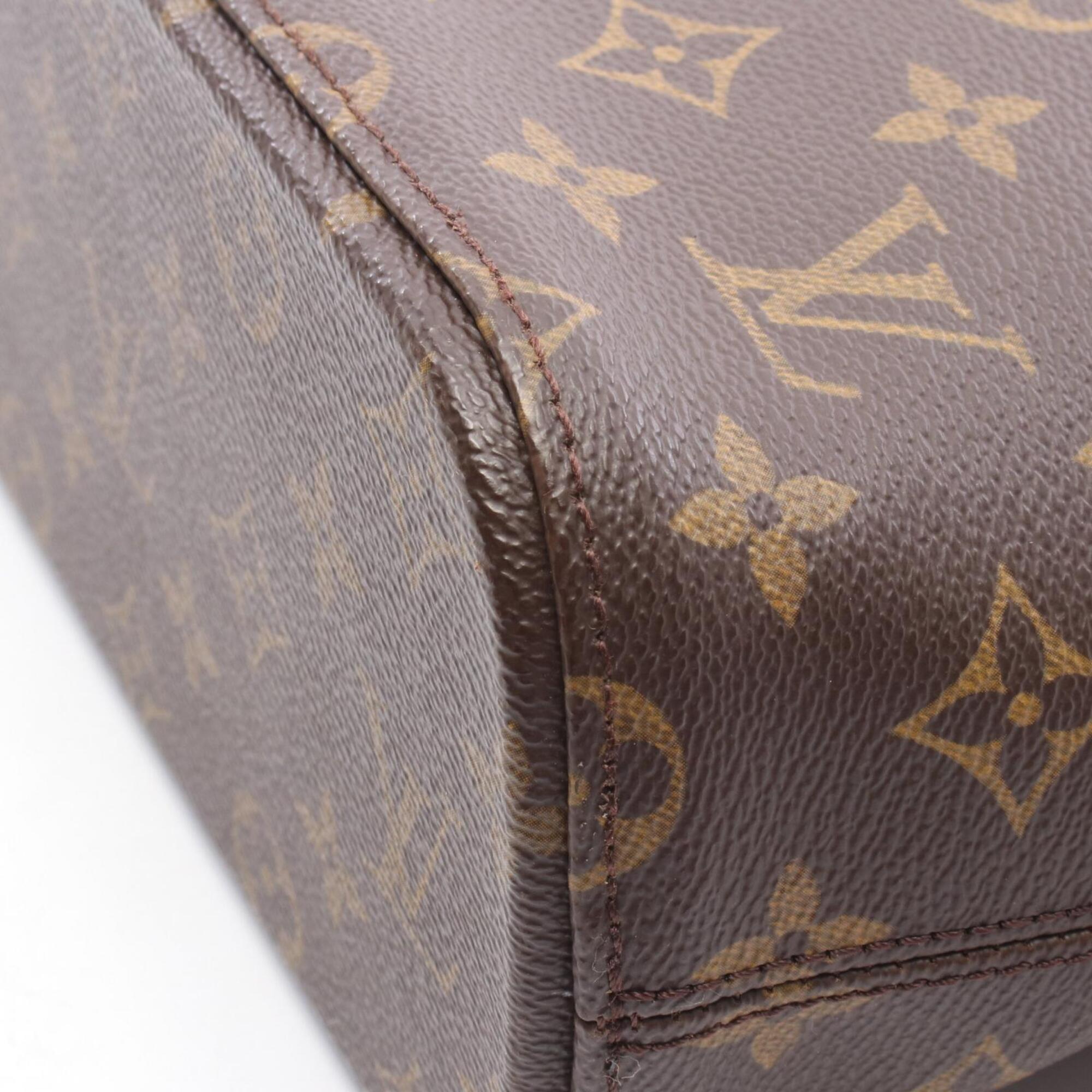 Louis Vuitton Brown Pvc Coated Canvas Leather Tote Bag (Pre-Owned)
