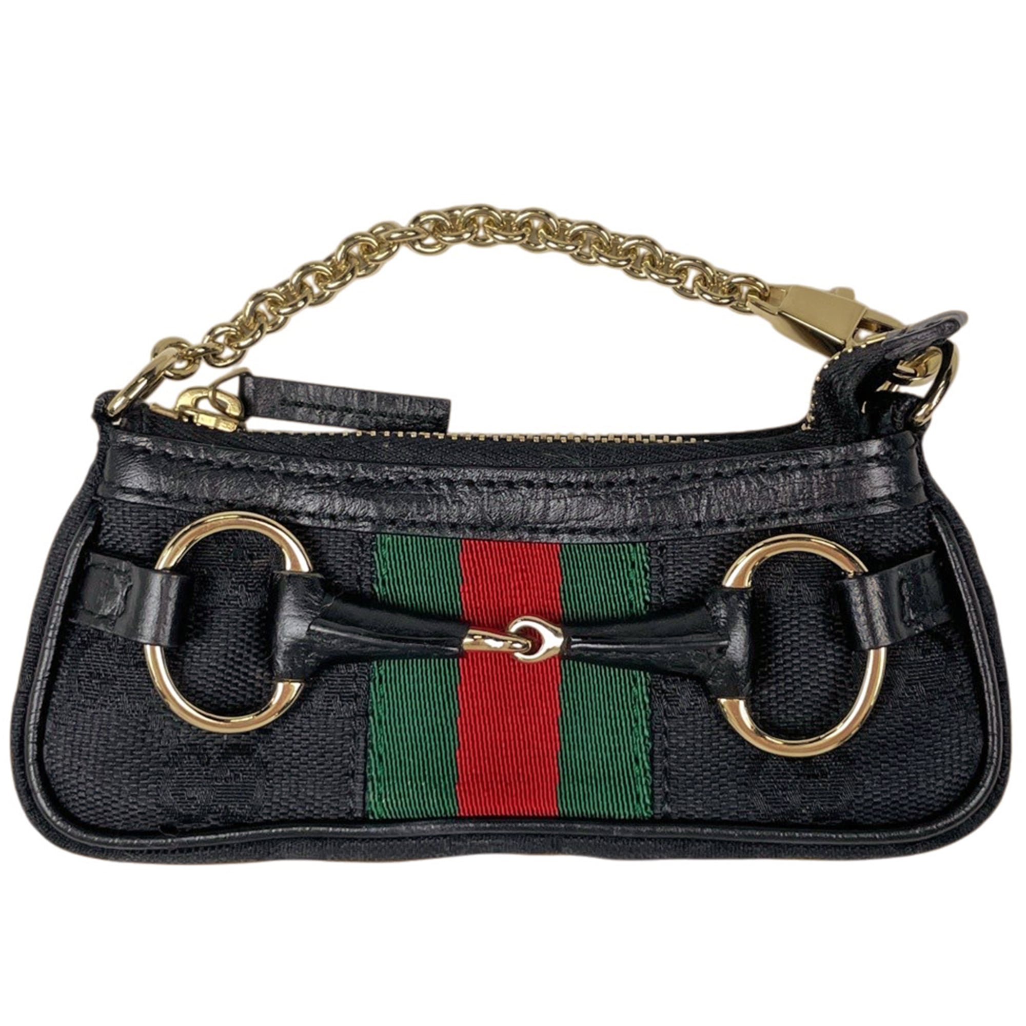 Gucci Black Green Red Color Gg Canvas Coin Purse/Coin Case (Pre-Owned)
