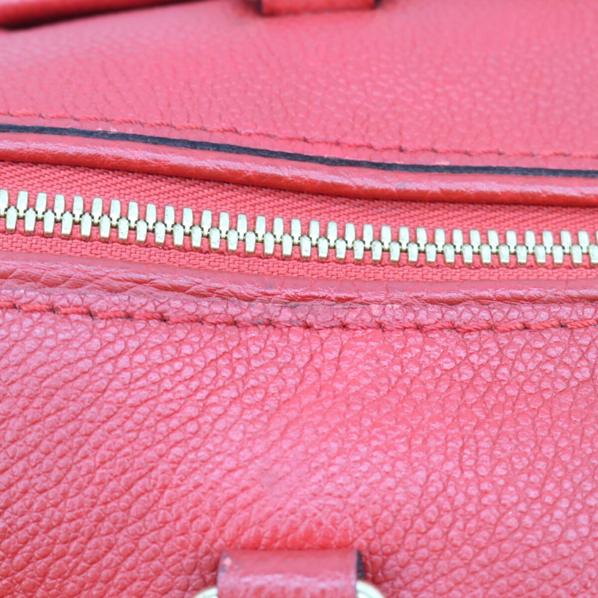 Louis Vuitton Red Color Monogram Empreinte Boston Bag Shoulder Bag (Pre-Owned)