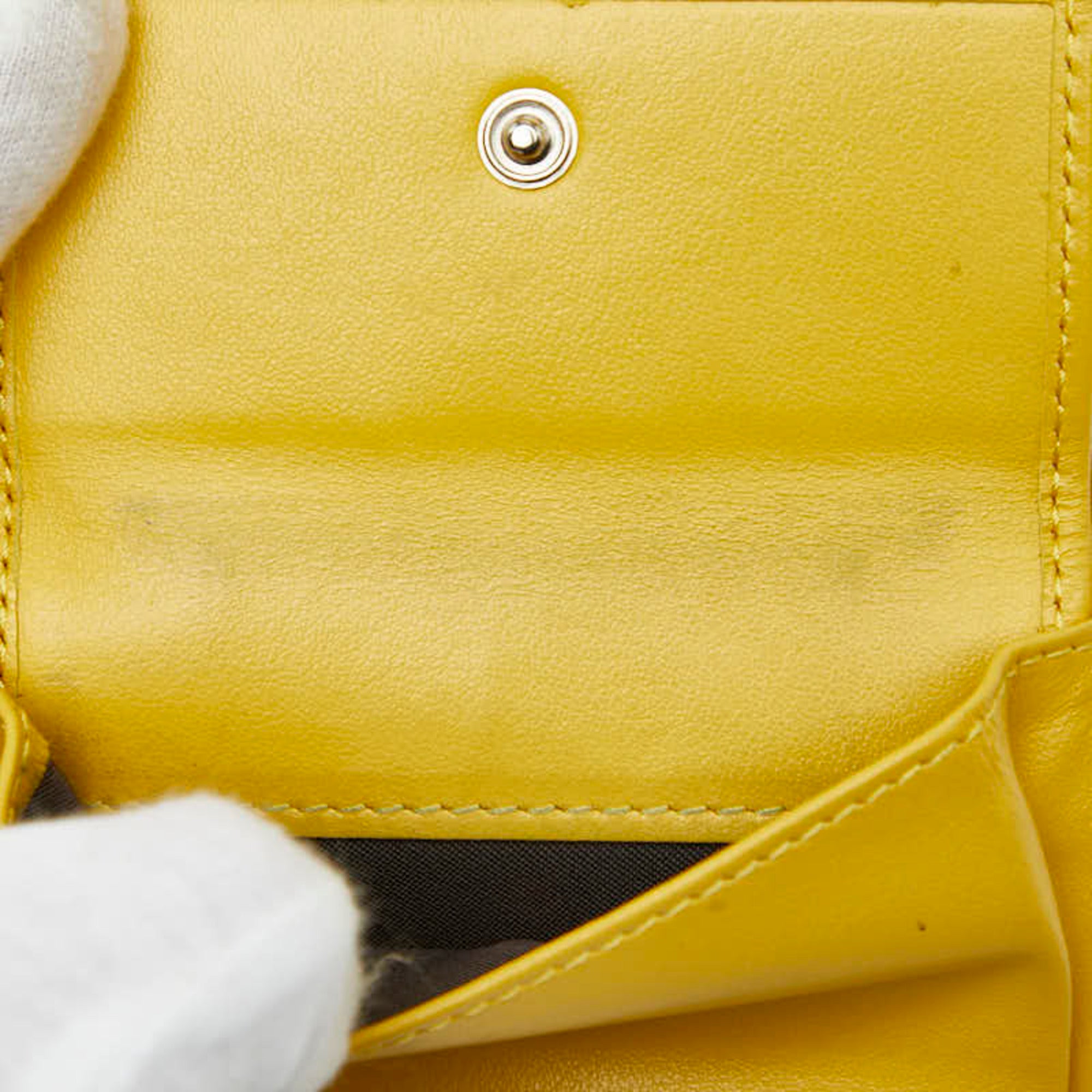 Fendi Yellow Leather Wallet (Bi-Fold) (Pre-Owned)