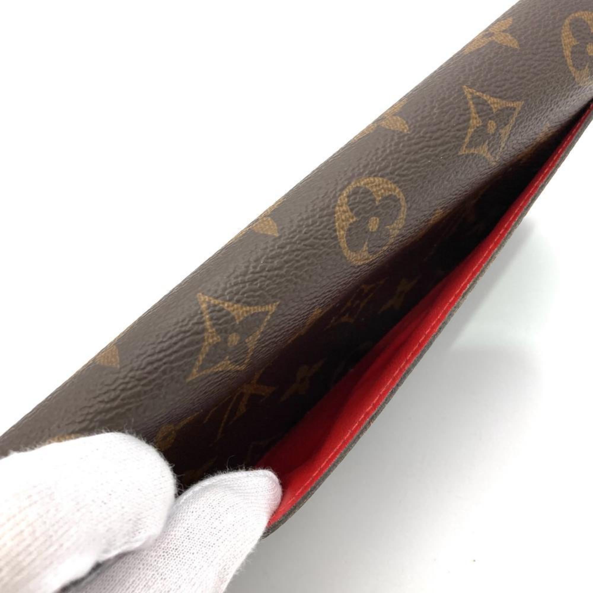 Louis Vuitton Brown Monogram Canvas Long Wallet (Tri-Fold) (Pre-Owned)