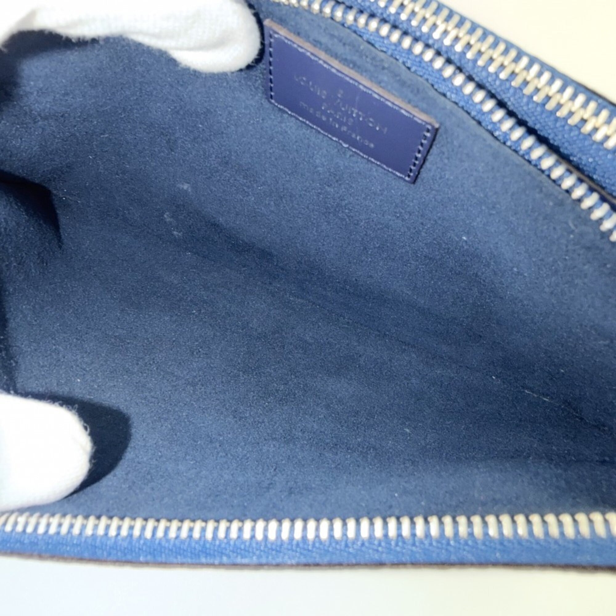 Louis Vuitton Blue Monogram Pochette Shoulder Bag (Pre-Owned)