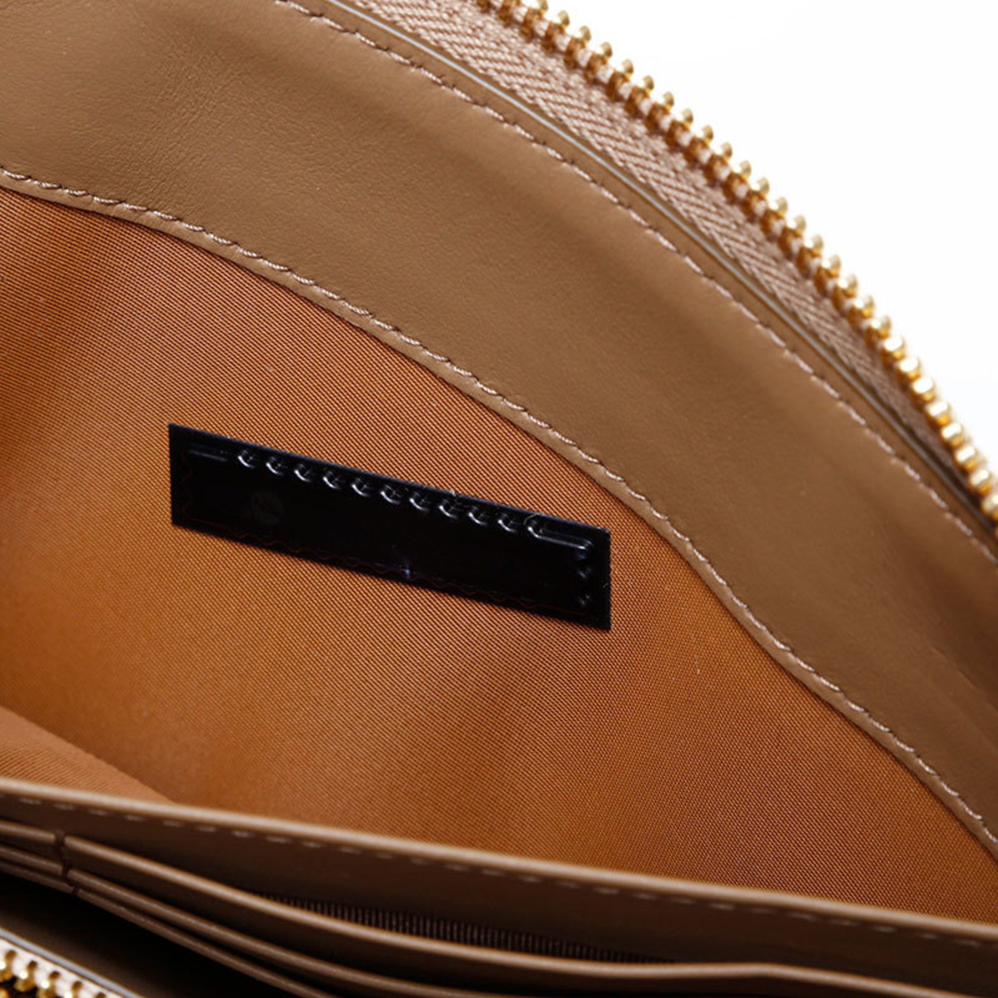 Burberry Beige Canvas Leather Long Wallet (Bi-Fold) (Pre-Owned)