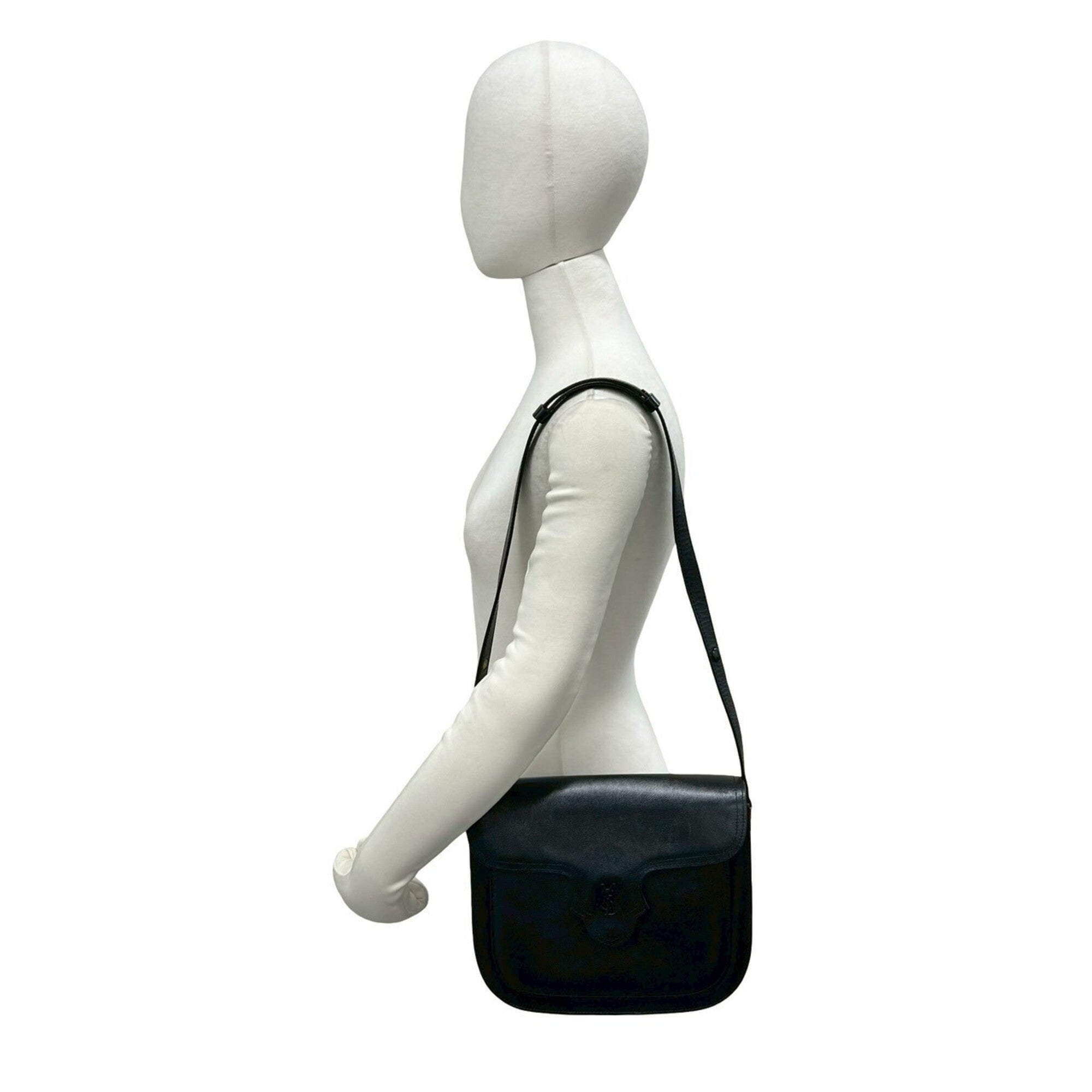 Yves Saint Laurent Black Leather Shoulder Bag (Pre-Owned)