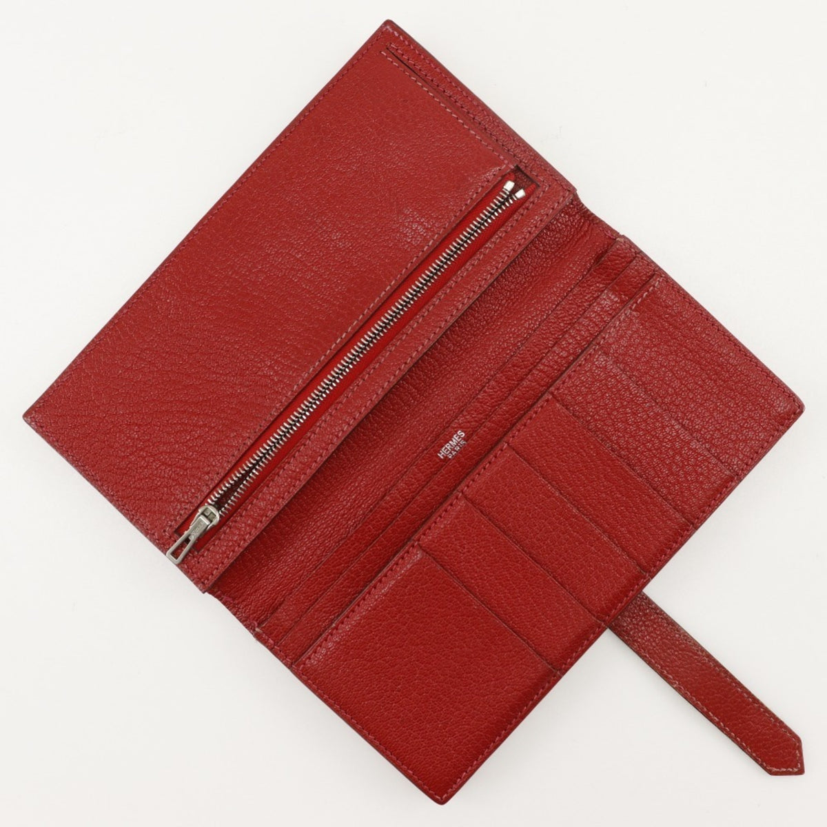 Hermes Red Color Wallet (Bi-Fold) (Pre-Owned)