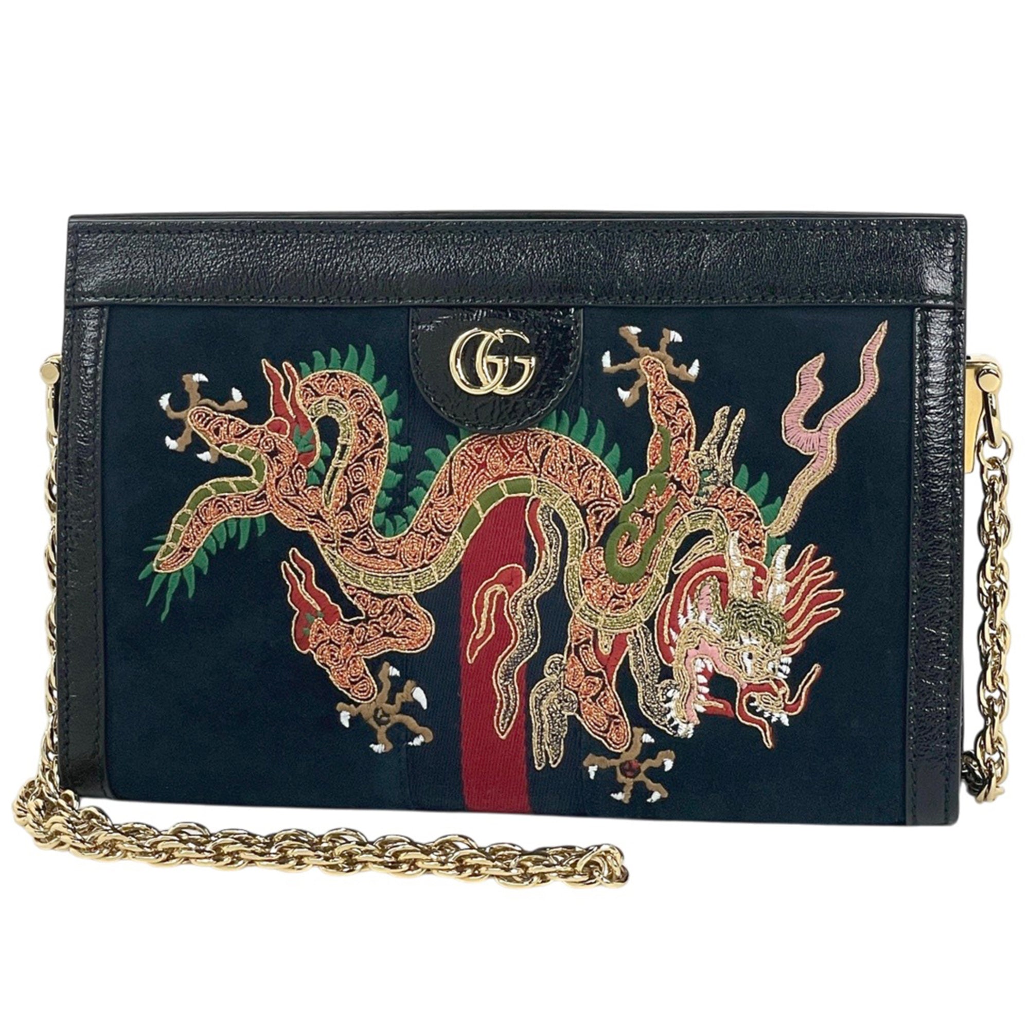 Gucci Navy Suede Shoulder Bag (Pre-Owned)