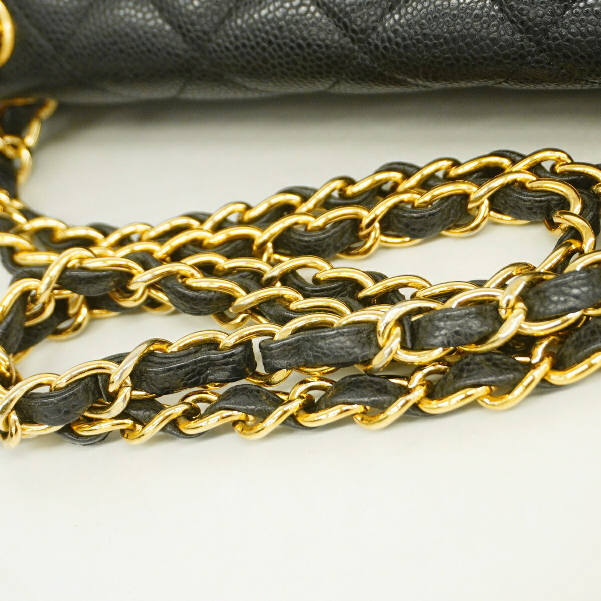 Chanel Brown Grained Calfskin Shoulder Bag (Pre-Owned)