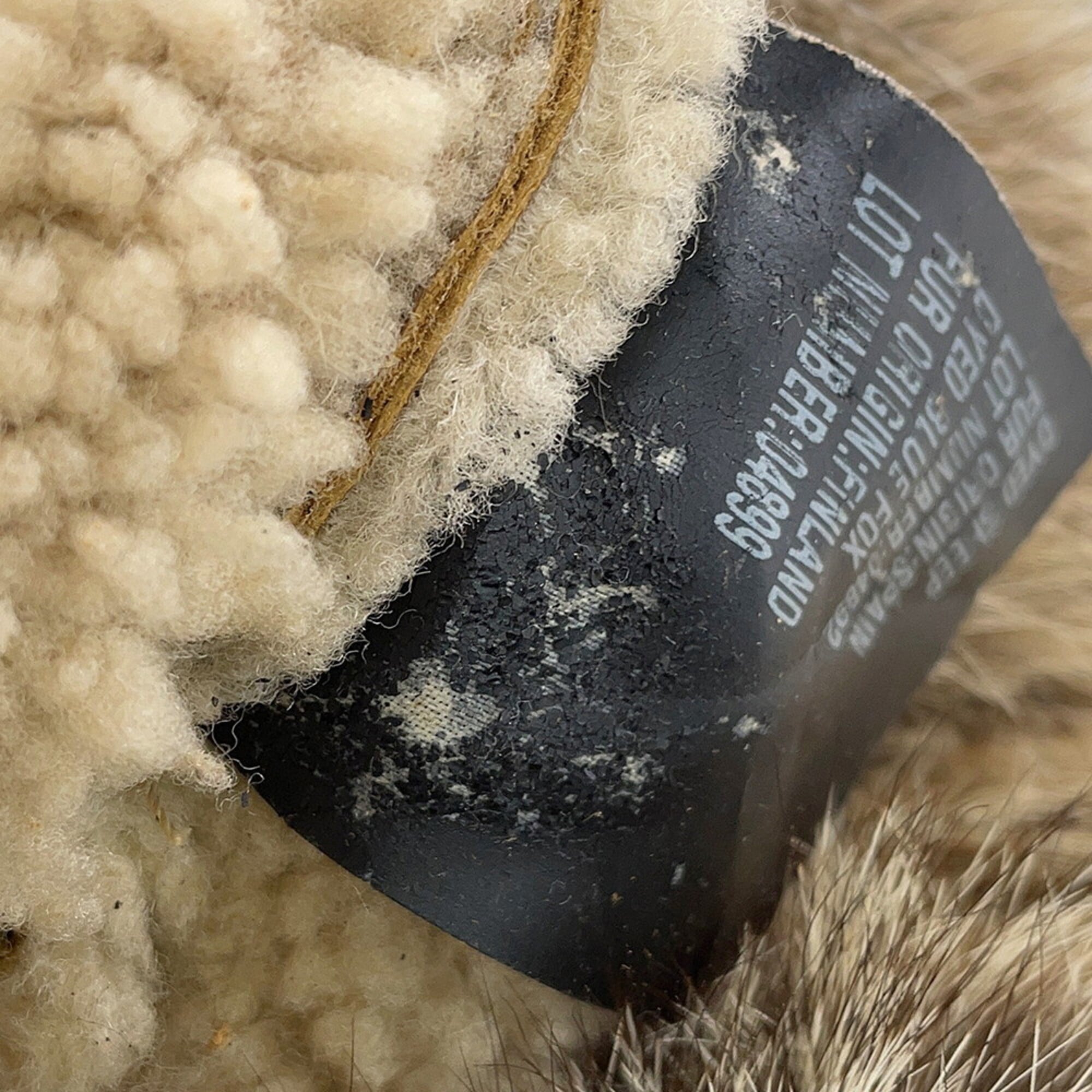 Prada Beige Fur Handbag Pouch Tote Bag (Pre-Owned)