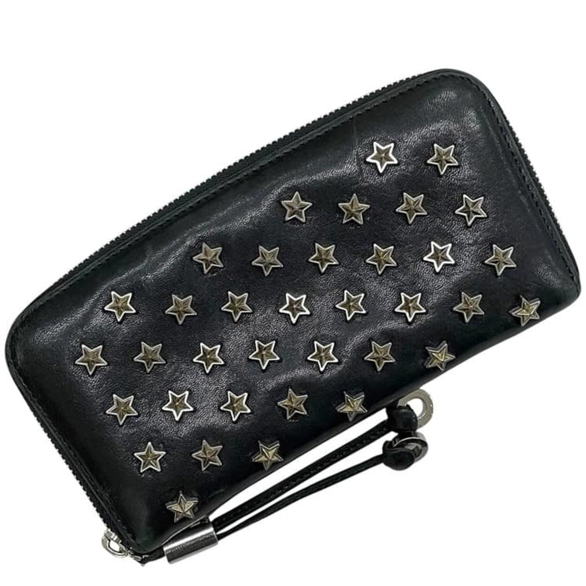 Jimmy Choo Black Leather Long Wallet (Bi-Fold) (Pre-Owned)