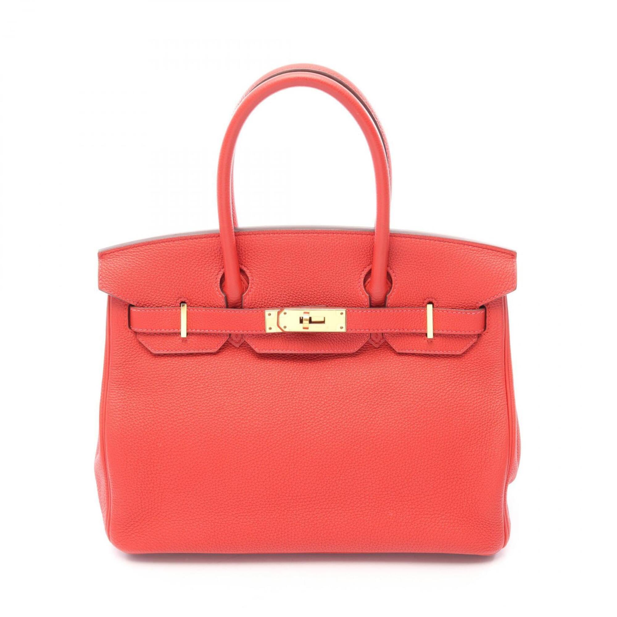 Hermes Red Color Togo Leather Handbag (Pre-Owned)