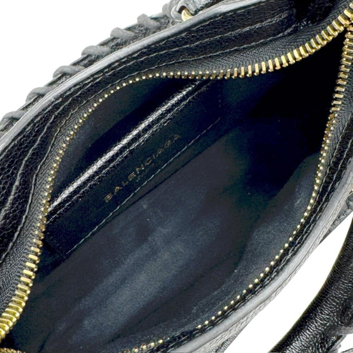 Balenciaga Black Leather Handbag Shoulder Bag (Pre-Owned)