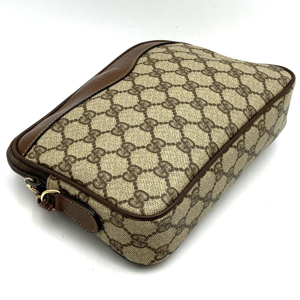 Gucci Brown Gg Supreme Canvas Pochette Shoulder Bag (Pre-Owned)