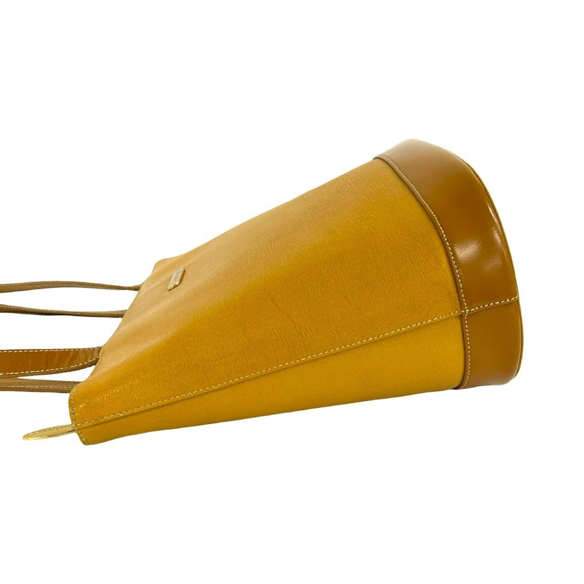 Burberry Yellow Leather Shoulder Bag Tote Bag (Pre-Owned)