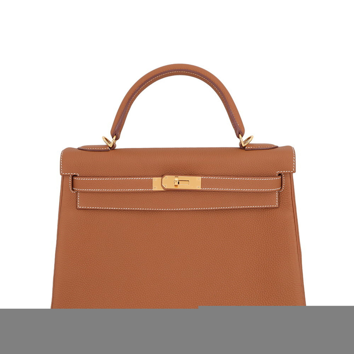 Hermes Gold Togo Leather Handbag (Pre-Owned)