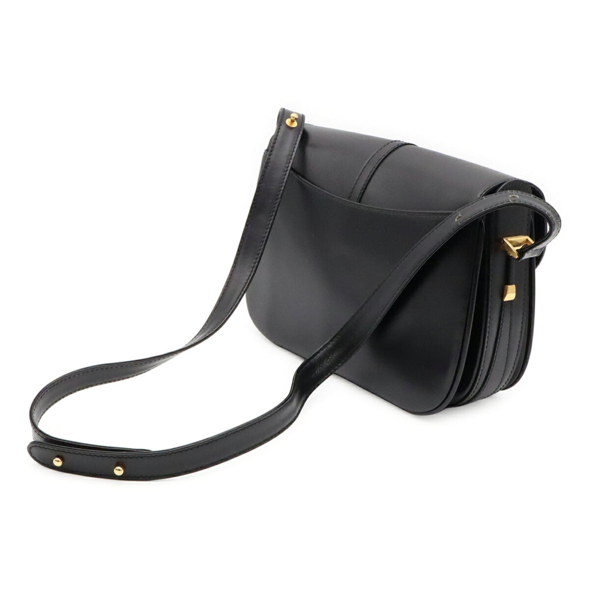Bally Black Leather Shoulder Bag (Pre-Owned)