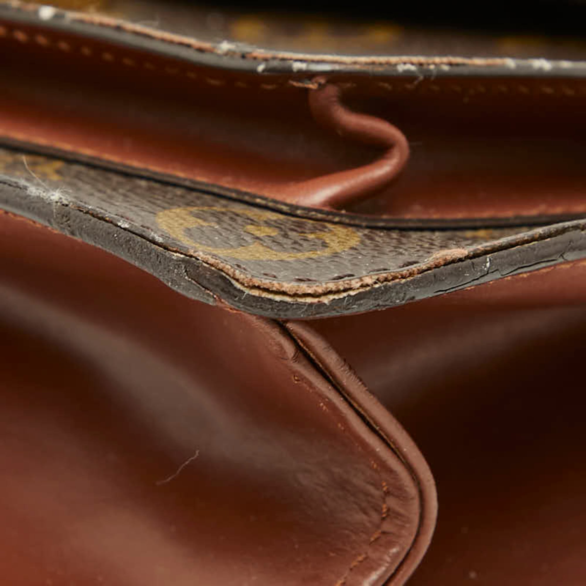 Louis Vuitton Brown Pvc Leather Handbag Shoulder Bag (Pre-Owned)