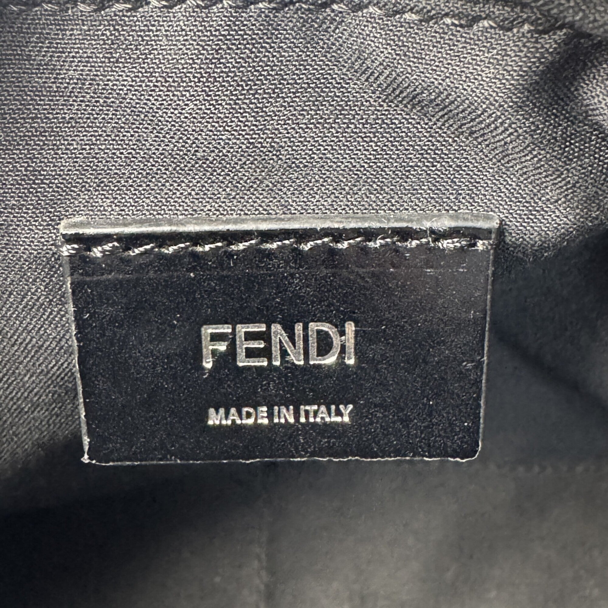 Fendi Black Gray Yellow Leather Pvc Shoulder Bag (Pre-Owned)