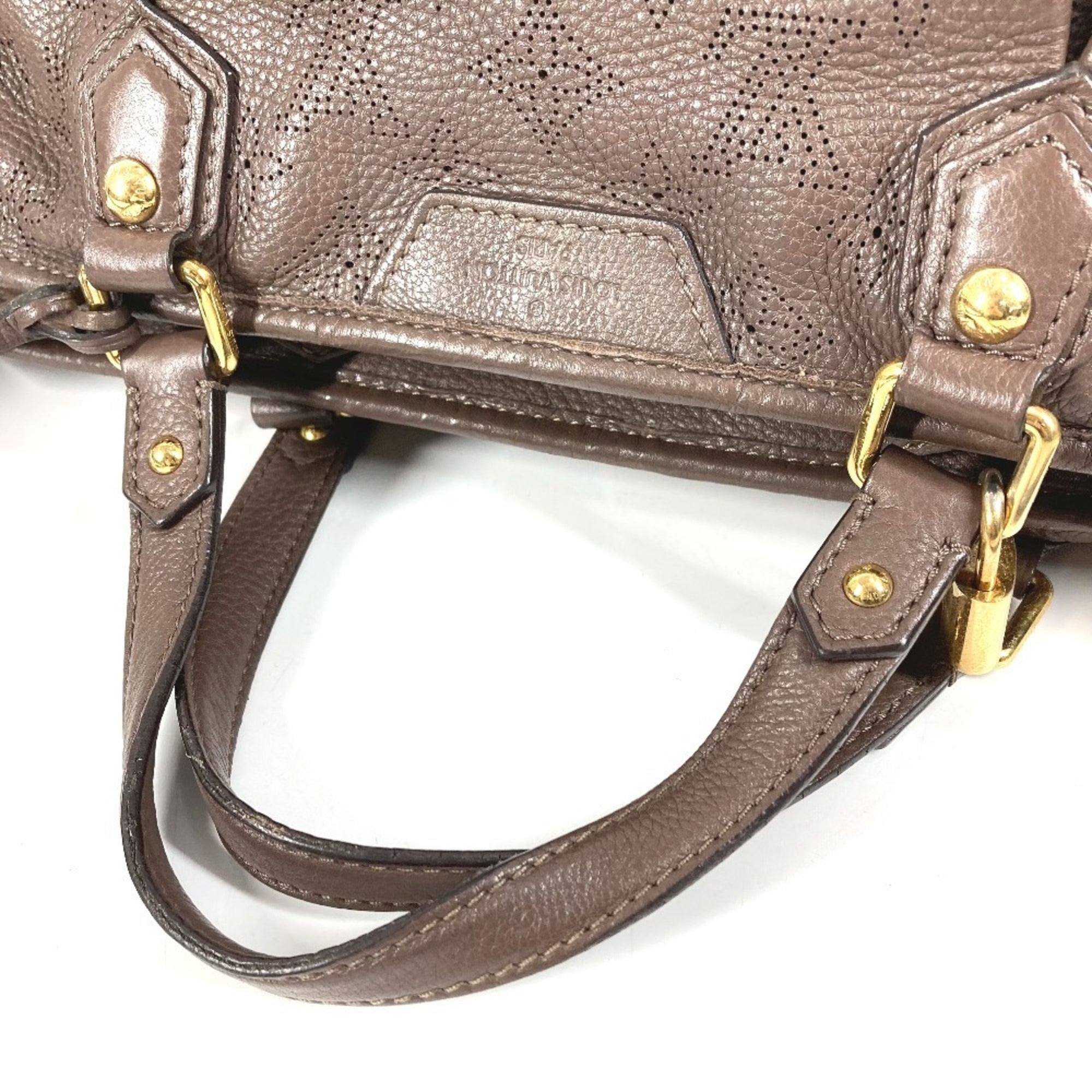 Louis Vuitton Brown Monogram Mahina Leather Leather Handbag Shoulder Bag Tote Bag (Pre-Owned)