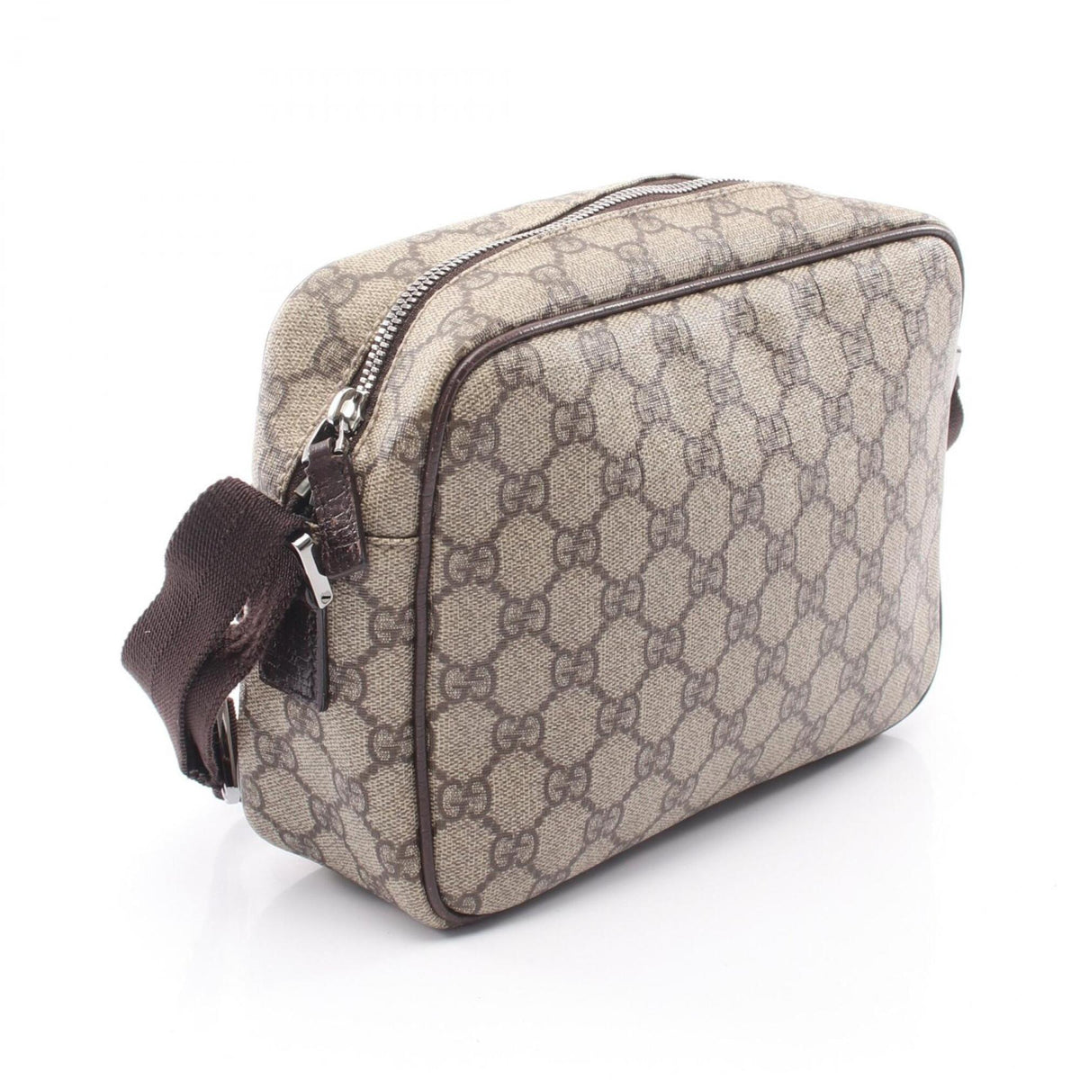 Gucci Beige Brown Pvc Leather Handbag Shoulder Bag (Pre-Owned)