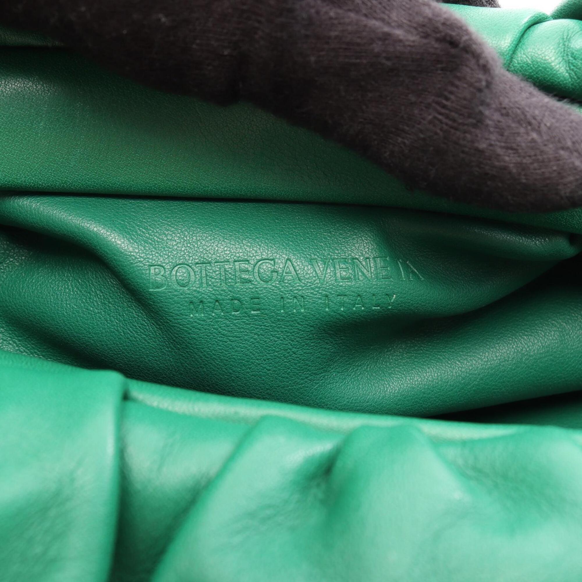 Bottega Veneta Green Leather Handbag Pouch Shoulder Bag (Pre-Owned)