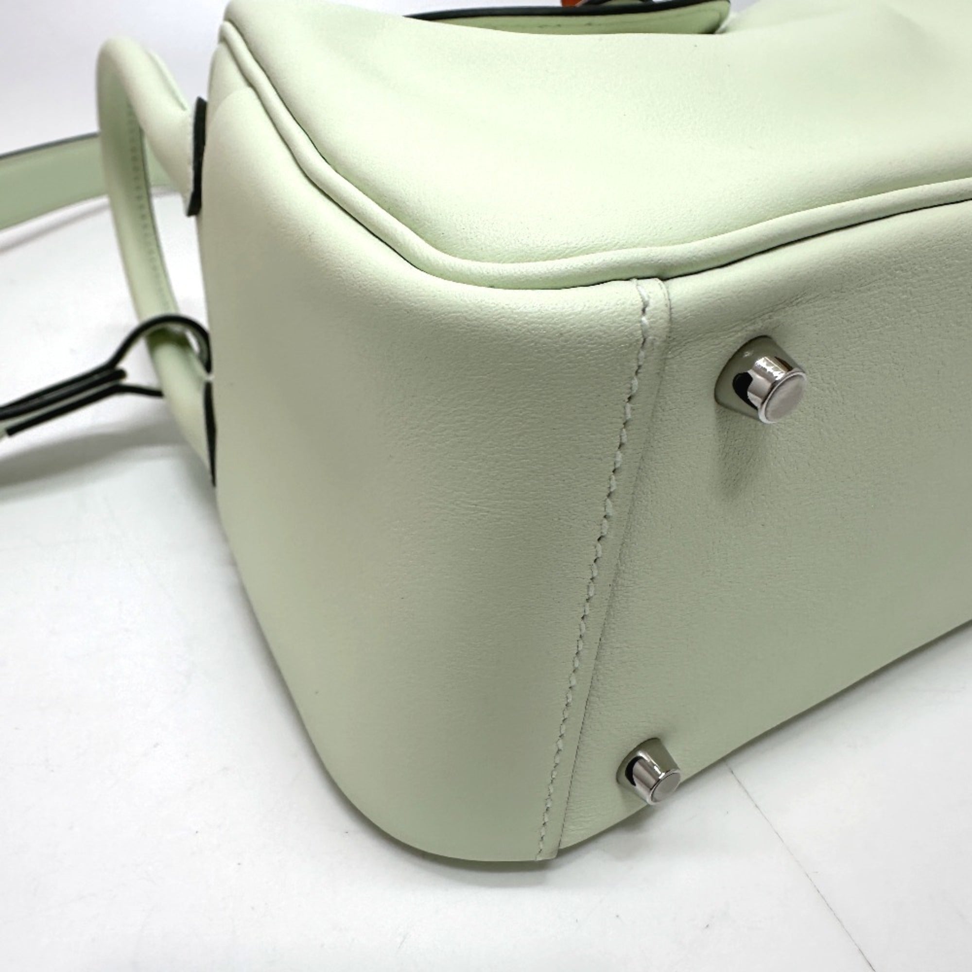 Hermes Light Green Swift Leather Handbag Shoulder Bag (Pre-Owned)