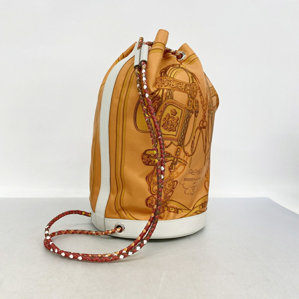 Hermes Orange Silk Shoulder Bag (Pre-Owned)