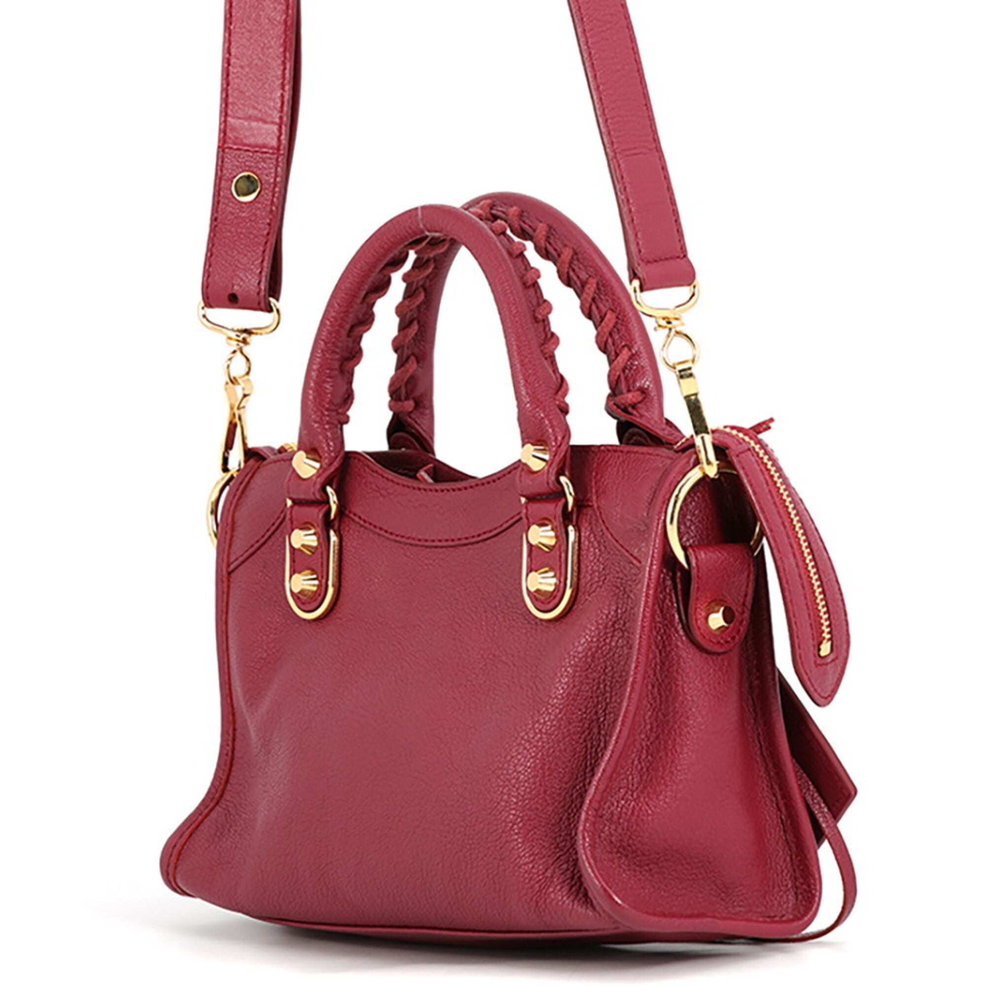 Balenciaga Wine Leather Handbag (Pre-Owned)