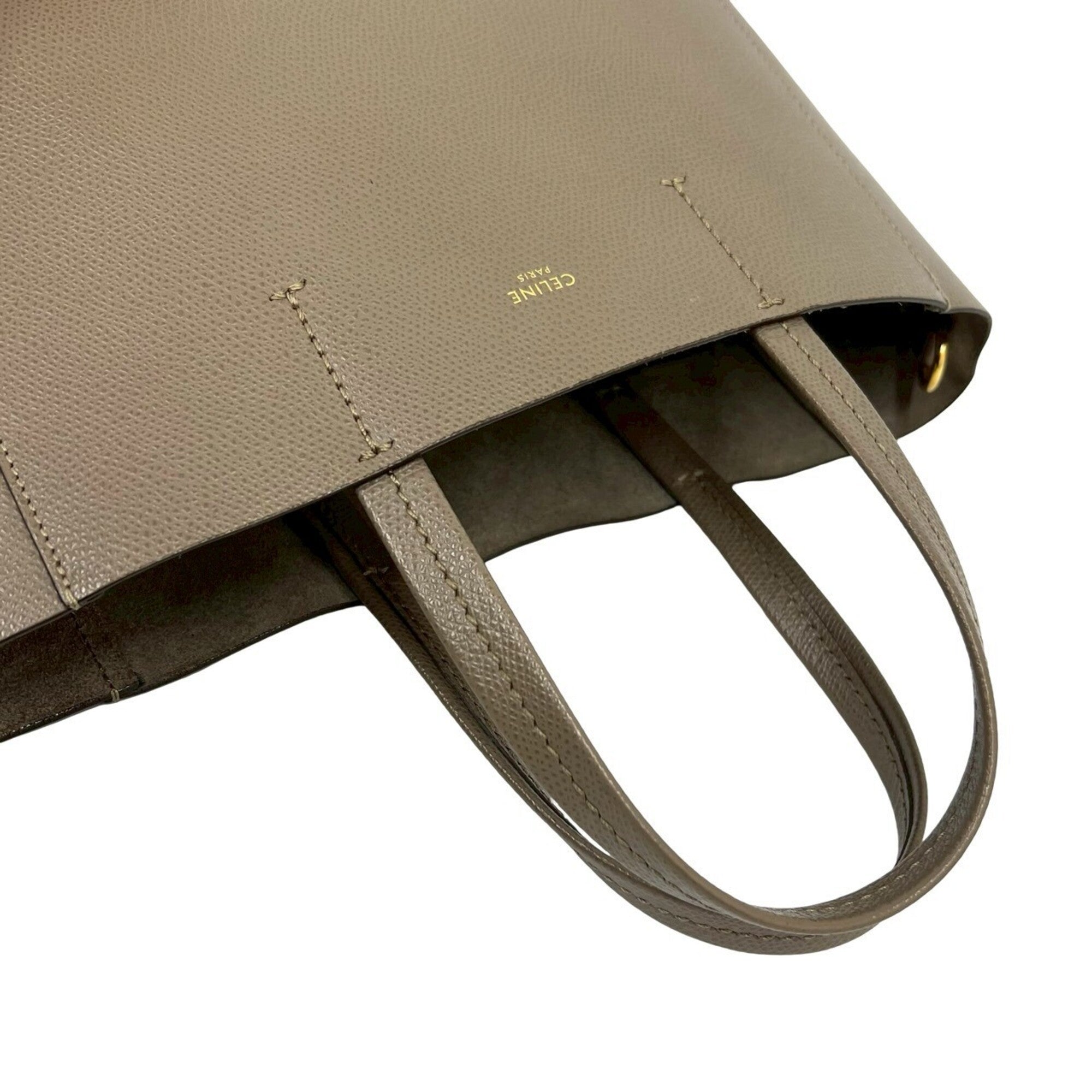 Celine Beige Leather Handbag Shoulder Bag (Pre-Owned)