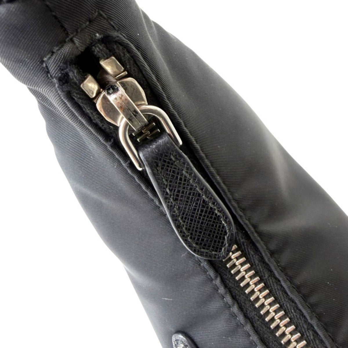 Prada Black Nylon Handbag Pouch Shoulder Bag (Pre-Owned)