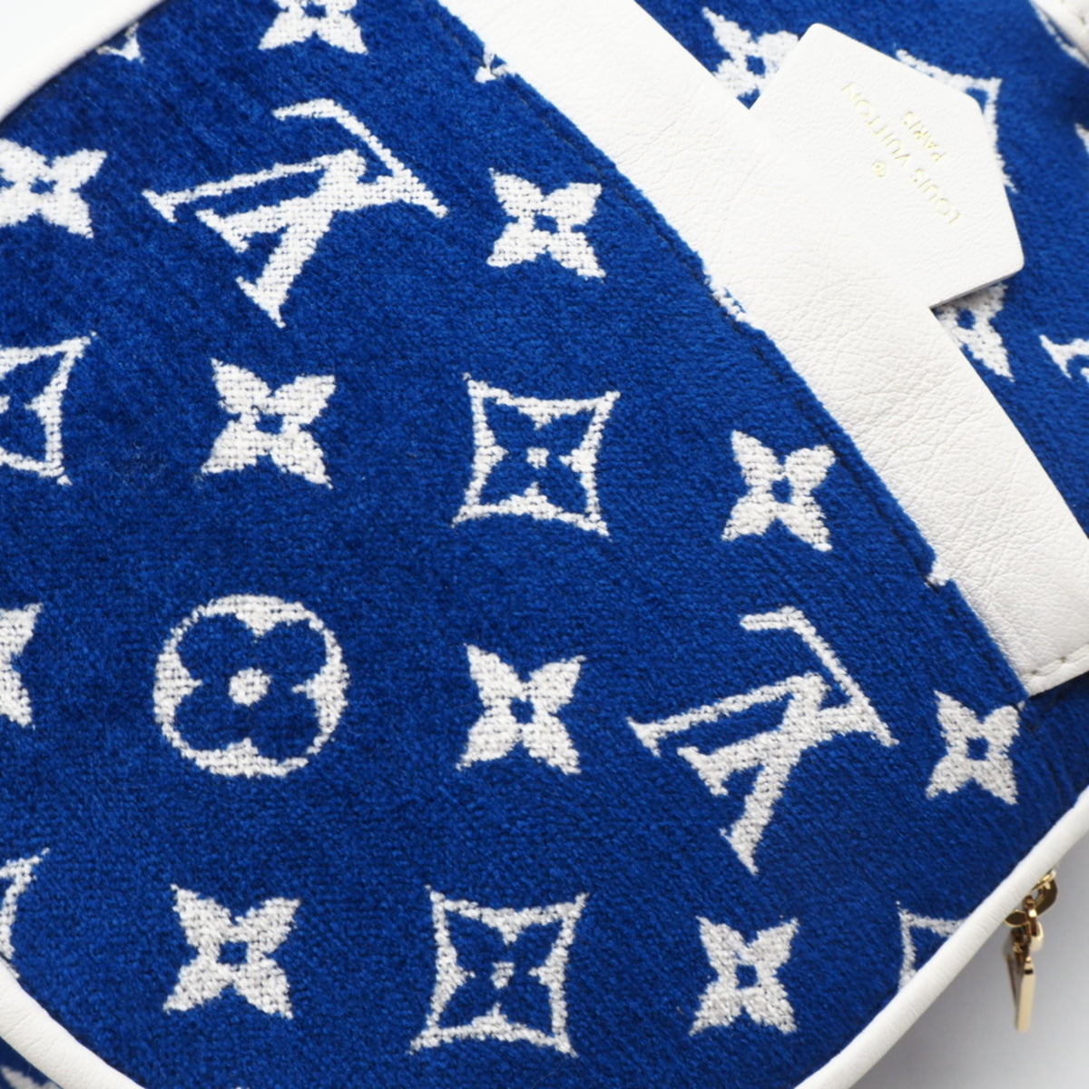 Louis Vuitton Blue White Jacquard Velvet Backpack (Pre-Owned)