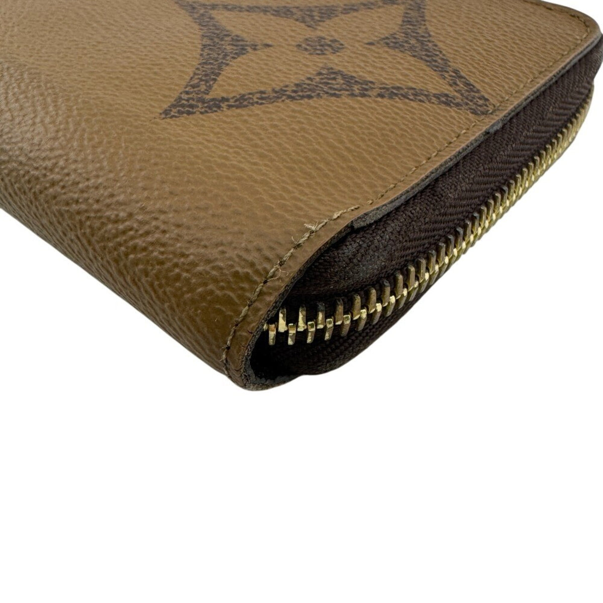 Louis Vuitton Brown Leather Long Wallet (Bi-Fold) (Pre-Owned)