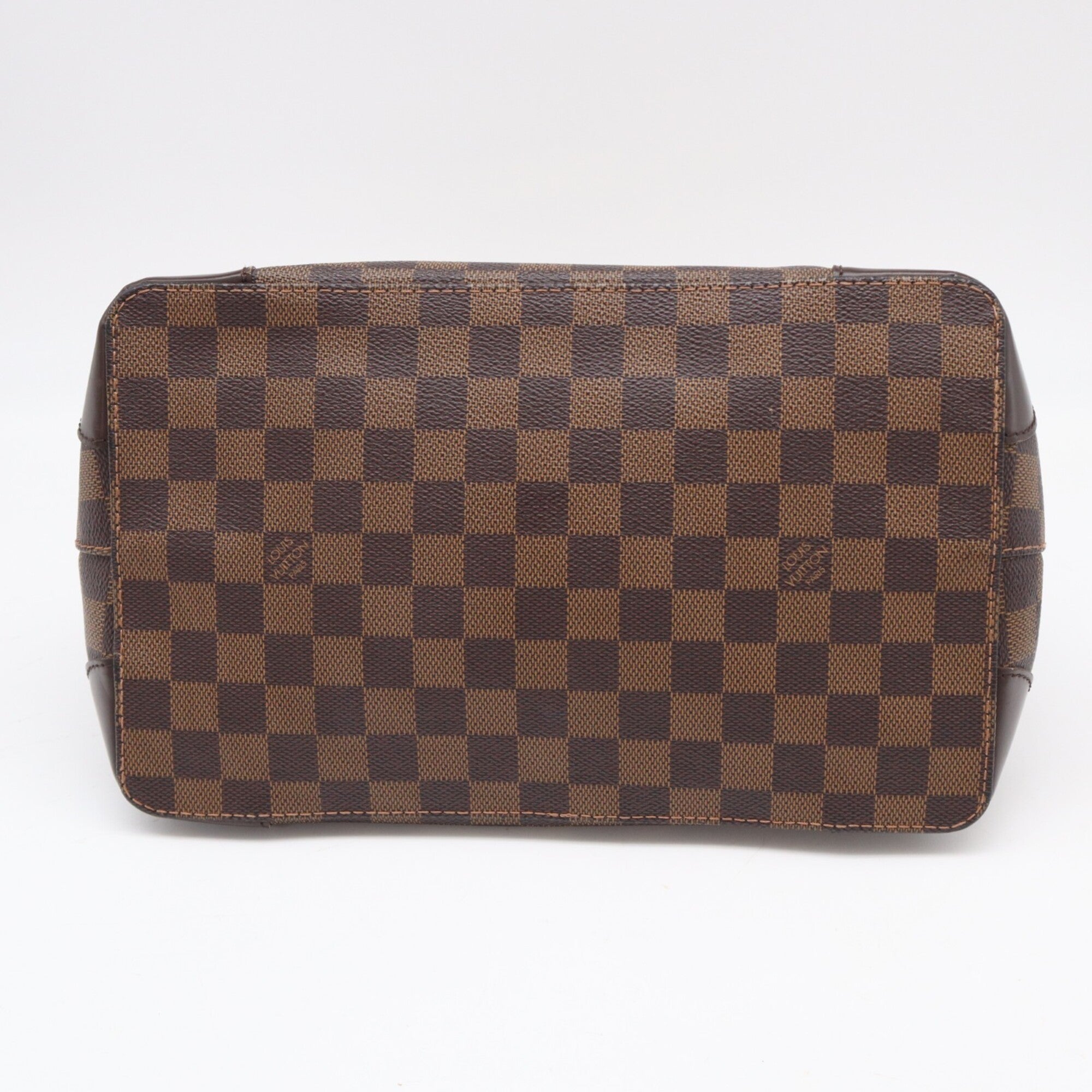 Louis Vuitton Beige Brown Damier Canvas Leather Coated Canvas Handbag (Pre-Owned)