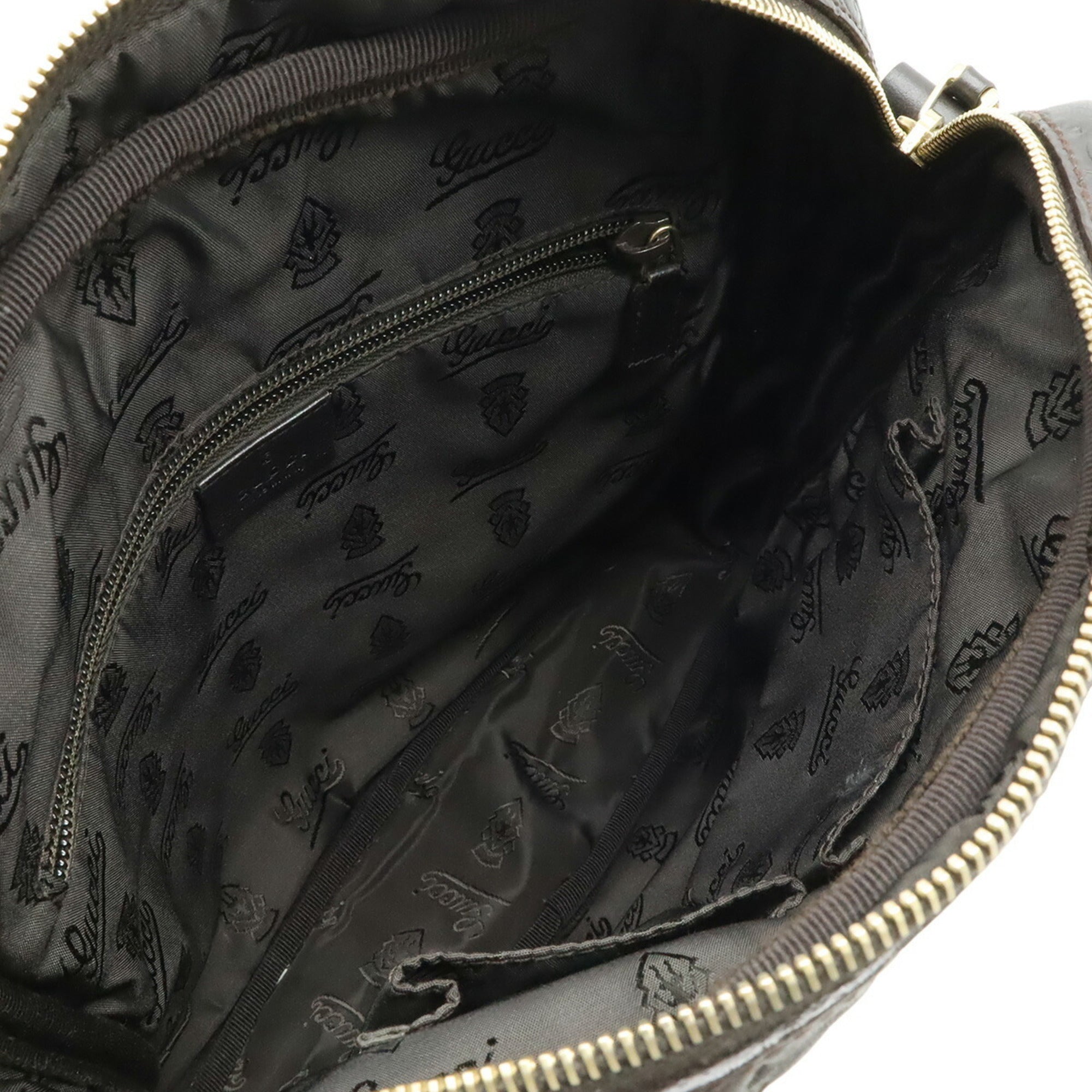Gucci Brown Dark Brown Leather Shoulder Bag (Pre-Owned)