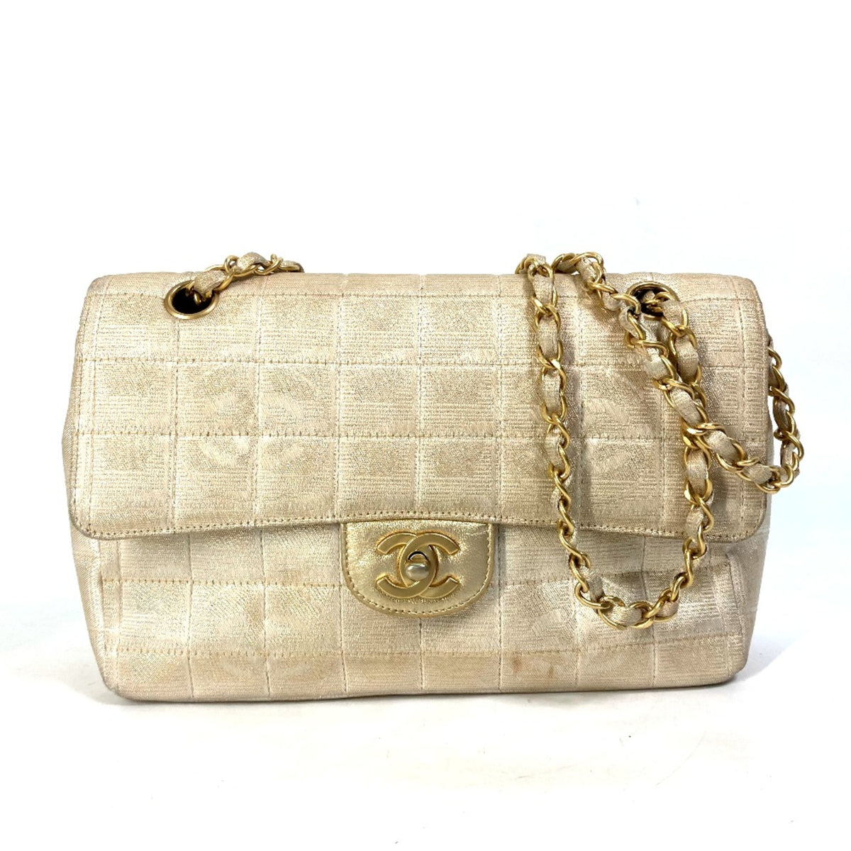 Chanel Beige Cloth Shoulder Bag (Pre-Owned)