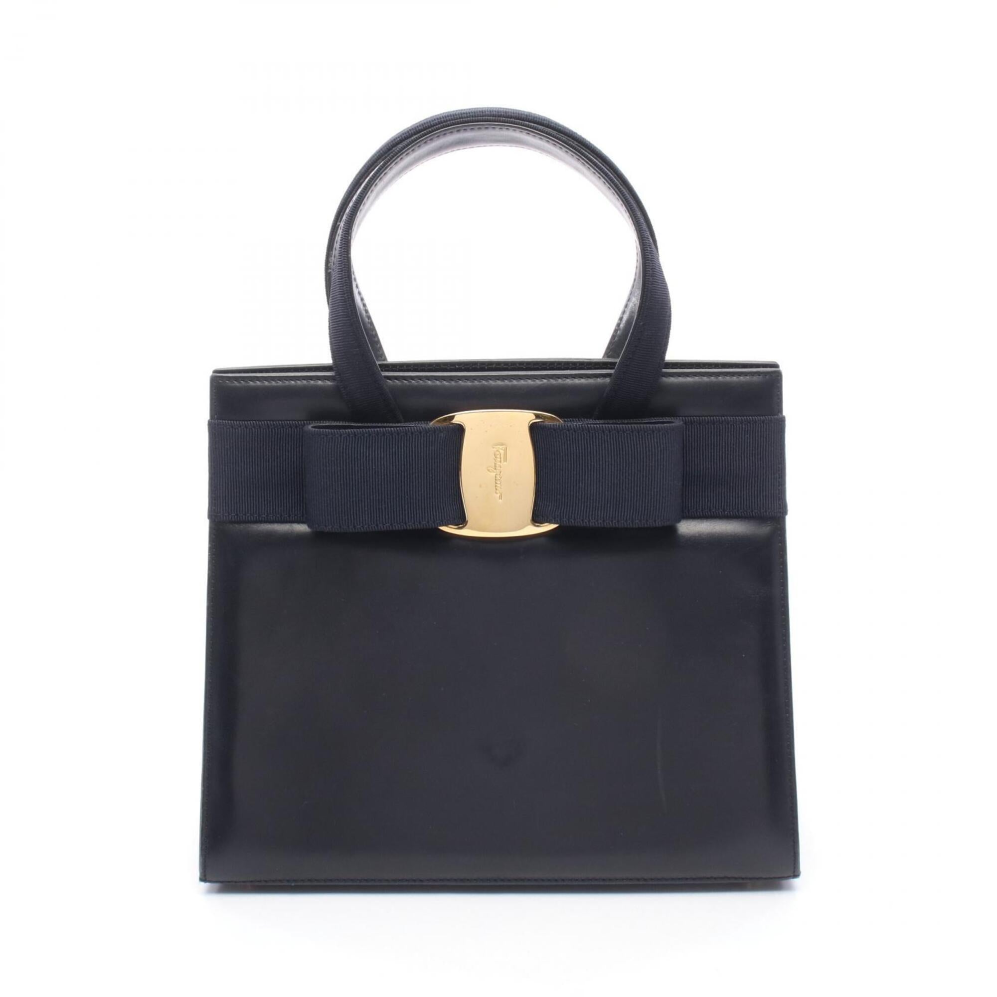 Salvatore Ferragamo Navy Leather Handbag (Pre-Owned)