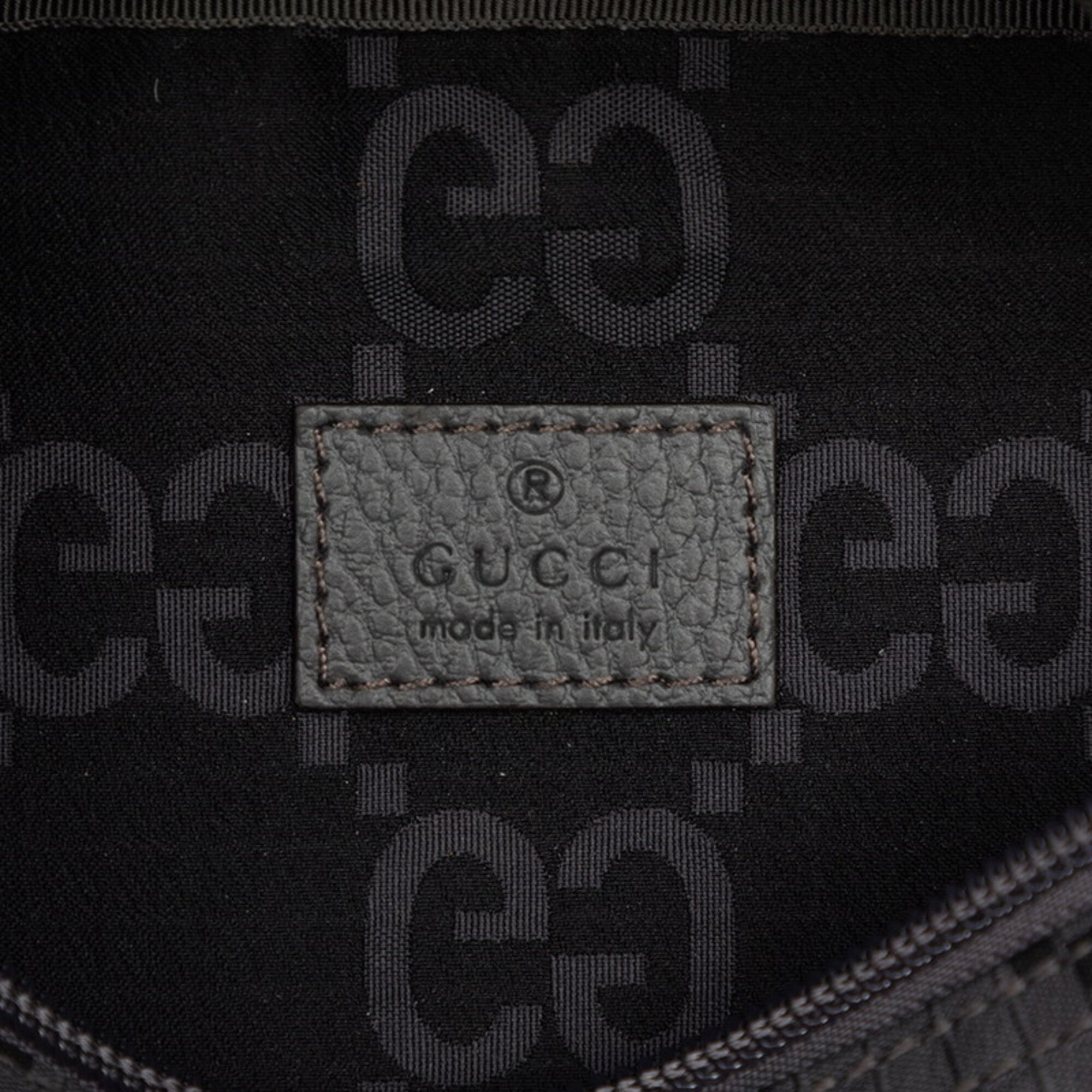 Gucci Gray Nylon Leather Fanny Pack (Pre-Owned)