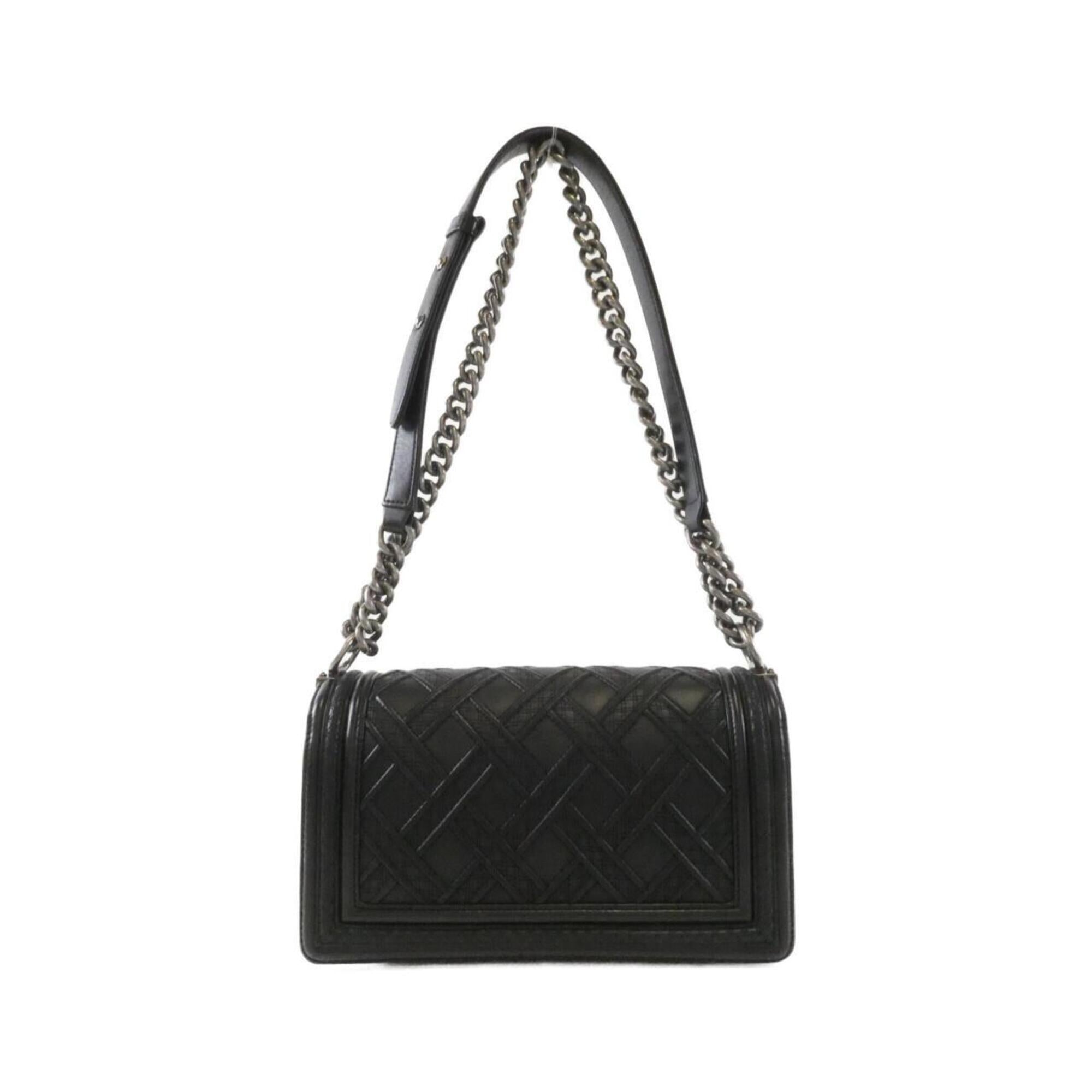 Chanel Black Leather Shoulder Bag (Pre-Owned)