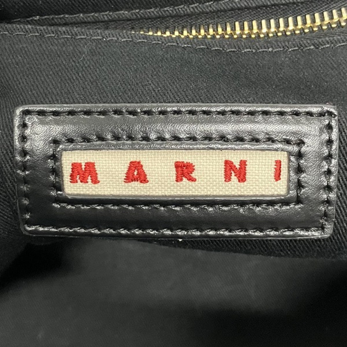 Marni Black White Canvas Handbag Tote Bag (Pre-Owned)