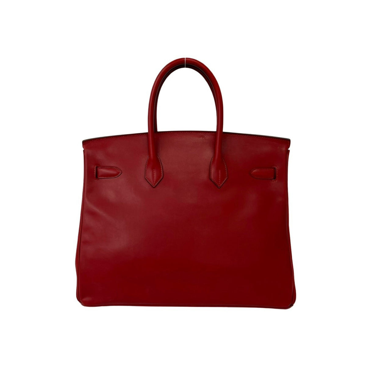Hermes Red Color Box Calf Leather Handbag (Pre-Owned)