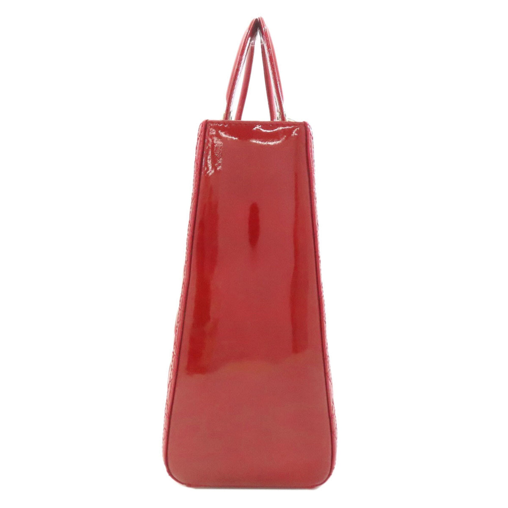 Christian Dior Lady Dior Red Color Leather Handbag (Pre-Owned)