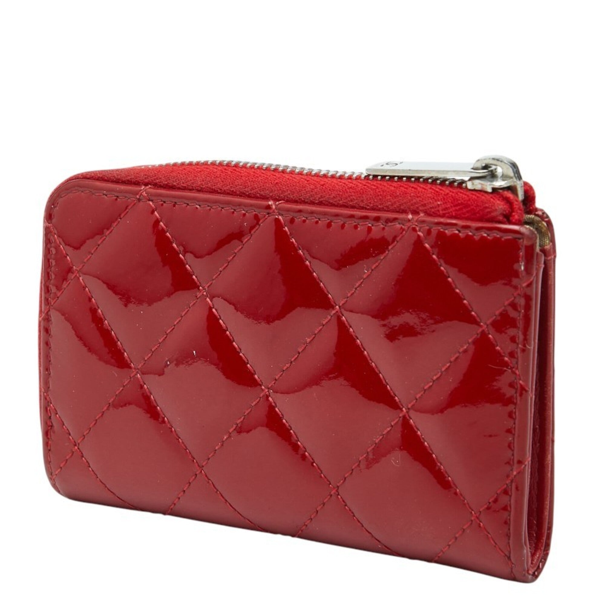 Chanel Red Color Patent Leather Coin Purse/Coin Case (Pre-Owned)