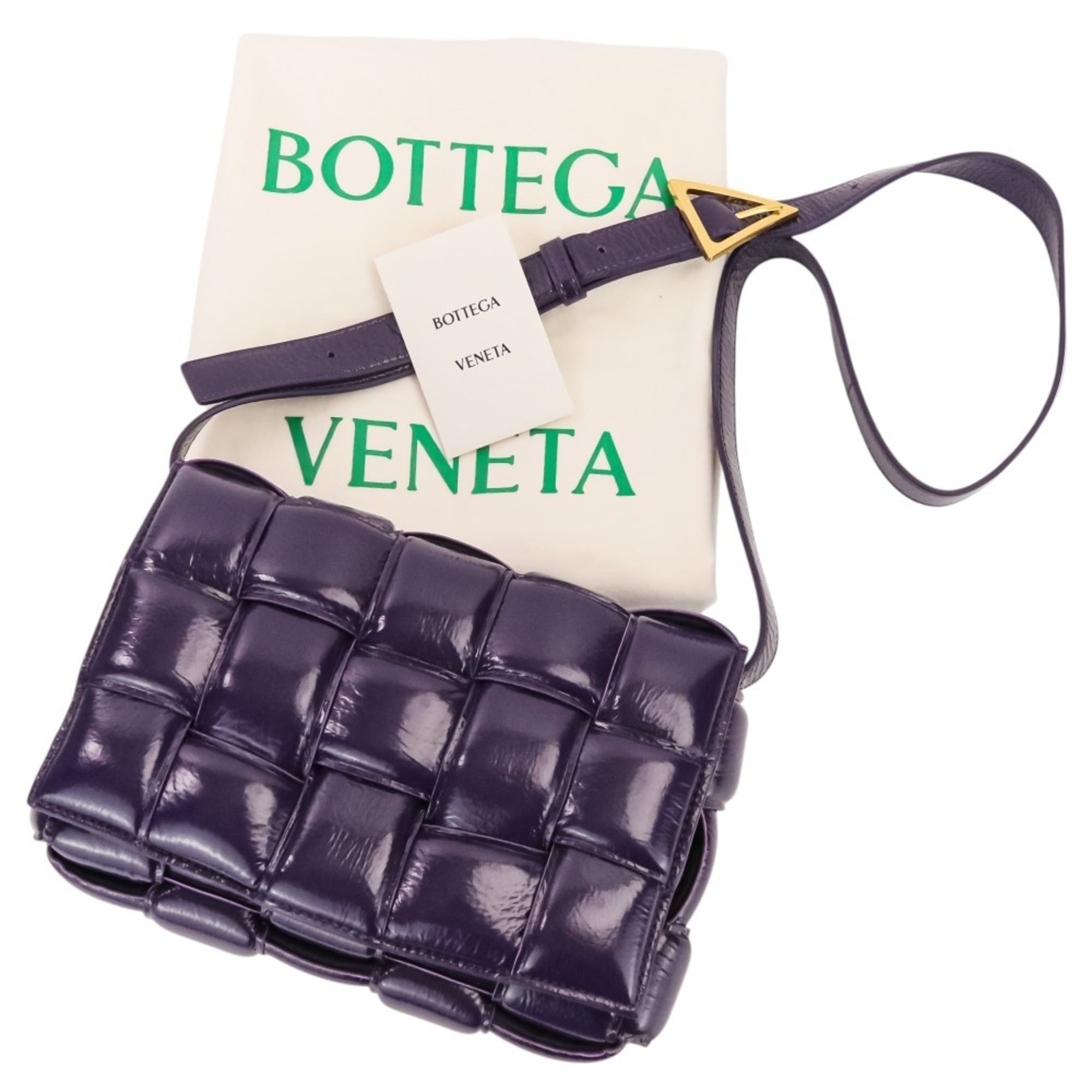 Bottega Veneta Purple Patent Leather Shoulder Bag (Pre-Owned)