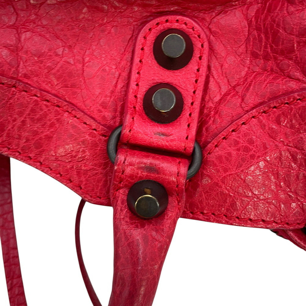 Balenciaga Bronze Red Color Leather Handbag (Pre-Owned)